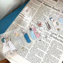 Load image into Gallery viewer, Pion Washi Tape PET girl sticker Pattern 2 creative journaling scrapbooking bullet journal planner sticker 