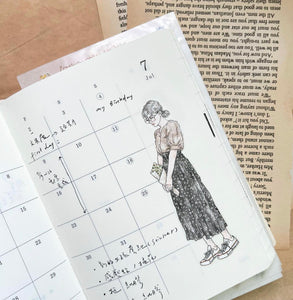 Pion Washi Tape SHE PET girl sticker creative journaling scrapbooking bullet journal planner sticker 