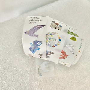 Pion Washi Tape bird island sticker creative journaling scrapbooking bullet journal planner sticker 