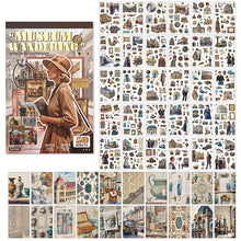 Load image into Gallery viewer, Retro Sticker Book 50 Sheets journal sticker scrapbook creative journal junk journal bullet journal planner vintage coffee themes