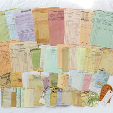 Load image into Gallery viewer, Scrapbook Paper Receipt Collection 100pcs junk journal creative journal art journal