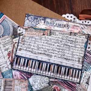 vintage scrapbooking paper ballet dance Self Adhesive junk journal travellers notebook stickers