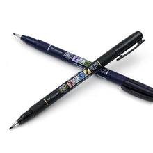 Load image into Gallery viewer, Tombow Fudenosuke Brush Pen hard soft tip calligraphy bullet journal writing pen black ink