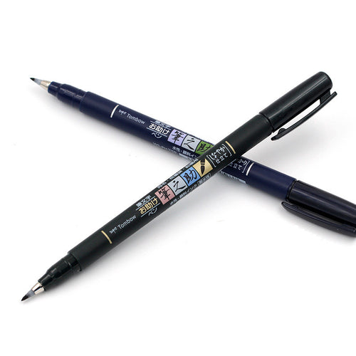Tombow Fudenosuke Brush Pen hard soft tip calligraphy bullet journal writing pen black ink