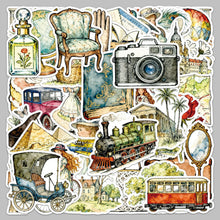 Load image into Gallery viewer, Vintage Voyage Sticker Pack 50 Pcs bullet journal scrapbook juck journal