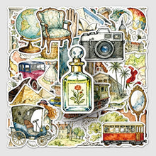 Load image into Gallery viewer, Vintage Voyage Sticker Pack 50 Pcs bullet journal scrapbook juck journal