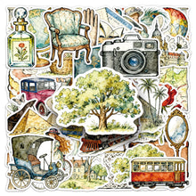 Load image into Gallery viewer, Vintage Voyage Sticker Pack 50 Pcs bullet journal scrapbook juck journal
