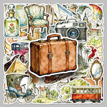 Load image into Gallery viewer, Vintage Voyage Sticker Pack 50 Pcs bullet journal scrapbook juck journal
