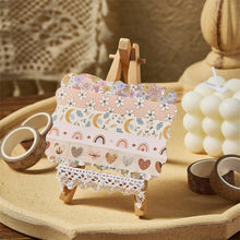 Load image into Gallery viewer, Washi Tape Bohemian Style 20 Pack bullet journal planner decoration bujo stickers scrapbook junk journal stationery pink beige brown flowers flroal tape