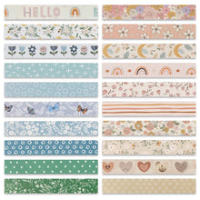 Load image into Gallery viewer, Washi Tape Bohemian Style 20 Pack bullet journal planner decoration bujo stickers scrapbook junk journal stationery pink beige brown flowers flroal tape