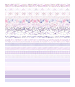 Washi Tape Thin rolls 20 pack purple journaling materials scrapbook stickers