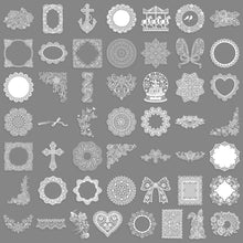 Load image into Gallery viewer, Whtie Lace PET Sticker Pack | 50 Pcs Die Cut Stickers vintage stickers