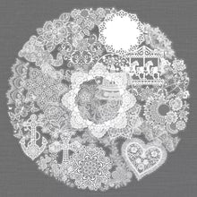 Load image into Gallery viewer, Whtie Lace PET Sticker Pack | 50 Pcs Die Cut Stickers vintage stickers