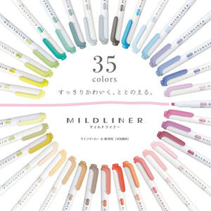 Zebra Mildliner Highlighter 35 Colours Full Set bullet journal markers