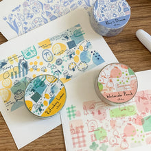 Load image into Gallery viewer, Zzoton Washi Tape pink blue yellow bullet journal planner decoration