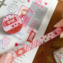 Load image into Gallery viewer, Strawberry Washi Tape Zzoton bullet journal junk journal planner sticker