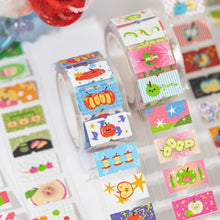 Load image into Gallery viewer, Apple Wonderland Sticker Roll planner sticker bullet journal stickers junk journal scrapbook kiss cut sticker washi tape