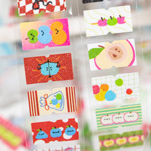 Load image into Gallery viewer, Apple Wonderland Sticker Roll planner sticker bullet journal stickers junk journal scrapbook kiss cut sticker washi tape