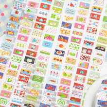 Load image into Gallery viewer, Apple Wonderland Sticker Roll planner sticker bullet journal stickers junk journal scrapbook kiss cut sticker washi tape