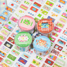 Load image into Gallery viewer, Apple Wonderland Sticker Roll planner sticker bullet journal stickers junk journal scrapbook kiss cut sticker washi tape