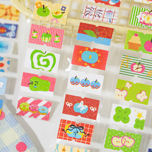 Apple Wonderland Sticker Roll planner sticker bullet journal stickers junk journal scrapbook kiss cut sticker washi tape