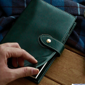 loose leaf notebook slim B6 vegan leather benz store bullet journal diary traveller's notebook Filofax