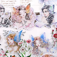 Load image into Gallery viewer, Butterfly Fairies Stickers bujo sticker scrapbook sticker planner sticker hobonichi 