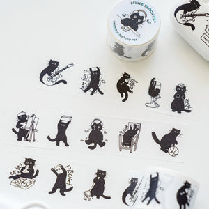 Washi Tape Little Black Cat - Cat Life bullet journal planner sticker scrapbook creative journal