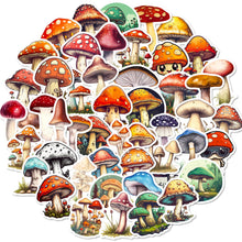 Load image into Gallery viewer, Mushroom Sticker Pack 50 Pcs Die Cut Animal Stickers bullet journal scrapbook art journaling