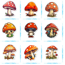 Load image into Gallery viewer, Mushroom Sticker Pack 50 Pcs Die Cut Animal Stickers bullet journal scrapbook art journaling