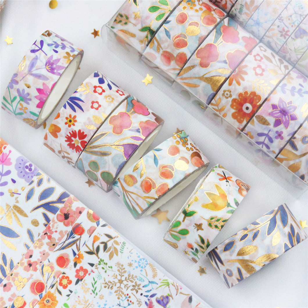 Washi Tape flowers 18 pack Bullet Journal Decoration Scrapbooking creative journaling