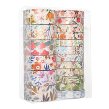 Load image into Gallery viewer, Washi Tape flowers 18 pack Bullet Journal Decoration Scrapbooking creative journaling