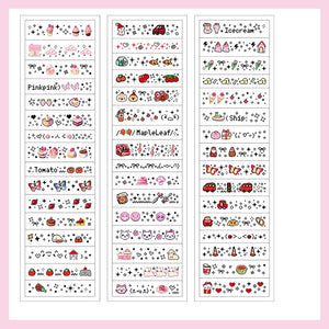 Mood Emoji PET Sticker 12 Sheets | Sparkle Finish planner sticker hobonichi style mini stickers bullet journal scrapbook