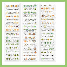 Load image into Gallery viewer, Mood Emoji PET Sticker 12 Sheets | Sparkle Finish planner sticker hobonichi style mini stickers bullet journal scrapbook