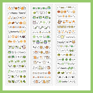 Mood Emoji PET Sticker 12 Sheets | Sparkle Finish planner sticker hobonichi style mini stickers bullet journal scrapbook