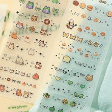 Load image into Gallery viewer, Mood Emoji PET Sticker 12 Sheets | Sparkle Finish planner sticker hobonichi style mini stickers bullet journal scrapbook