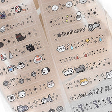 Load image into Gallery viewer, Mood Emoji PET Sticker 12 Sheets | Sparkle Finish planner sticker hobonichi style mini stickers bullet journal scrapbook