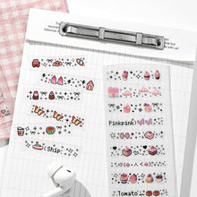Load image into Gallery viewer, Mood Emoji PET Sticker 12 Sheets | Sparkle Finish planner sticker hobonichi style mini stickers bullet journal scrapbook