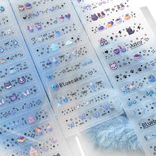 Load image into Gallery viewer, Mood Emoji PET Sticker 12 Sheets | Sparkle Finish planner sticker hobonichi style mini stickers bullet journal scrapbook