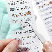 Load image into Gallery viewer, Mood Emoji PET Sticker 12 Sheets | Sparkle Finish planner sticker hobonichi style mini stickers bullet journal scrapbook