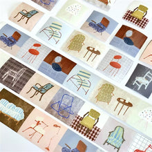 Load image into Gallery viewer, La Creme Washi Tape Comfy Seats chair stickders abstract vibe planner journal sticker scrapbook