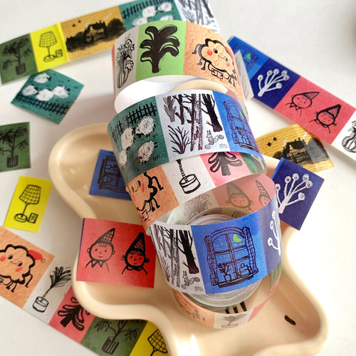 La Creme Washi Tape Midnight Cottage washi tape journal sticker planner sticker washi tapes japanese stationery