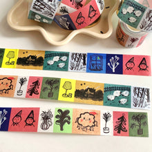 Load image into Gallery viewer, La Creme Washi Tape Midnight Cottage washi tape journal sticker planner sticker washi tapes japanese stationery abstract doodles