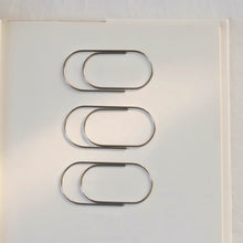 Load image into Gallery viewer, Oversized Paper Clip | Black White Silver 6pcs