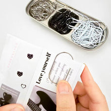 Load image into Gallery viewer, Oversized Paper Clip | Black White Silver 6pcs
