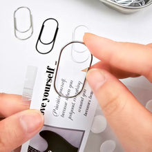 Load image into Gallery viewer, Oversized Paper Clip | Black White Silver 6pcs