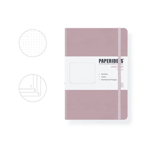 PAPERIDEAS Bullet Journal A5 Dotted Notebook Numbered Pages light mauve purple pinky