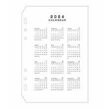 Load image into Gallery viewer, 2024 Calendar Loose Leaf Page Divider A5