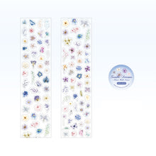 Load image into Gallery viewer, Mini Flower Stickers | Blue and orange hobonichi stickers planner stickers weeks sticker