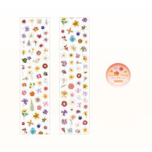 Load image into Gallery viewer, Mini Flower Stickers | Blue and orange hobonichi stickers planner stickers weeks sticker